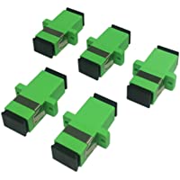 cerrxian SC monomodo hembra de adaptador de cable de fibra óptica SC a SC hembra acoplador APC Simplex solo modo de…